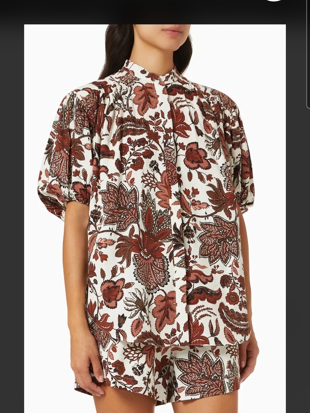 Shona Joy Cotton Linen Floral Blouse 2
